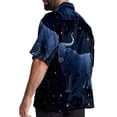 thumbnail image 3 of Taurus Constellation Men's Short Sleeve Poplin Shirt - Casual Printed Button Down Short Summer Beach Shirts Unisex940, 3 of 6