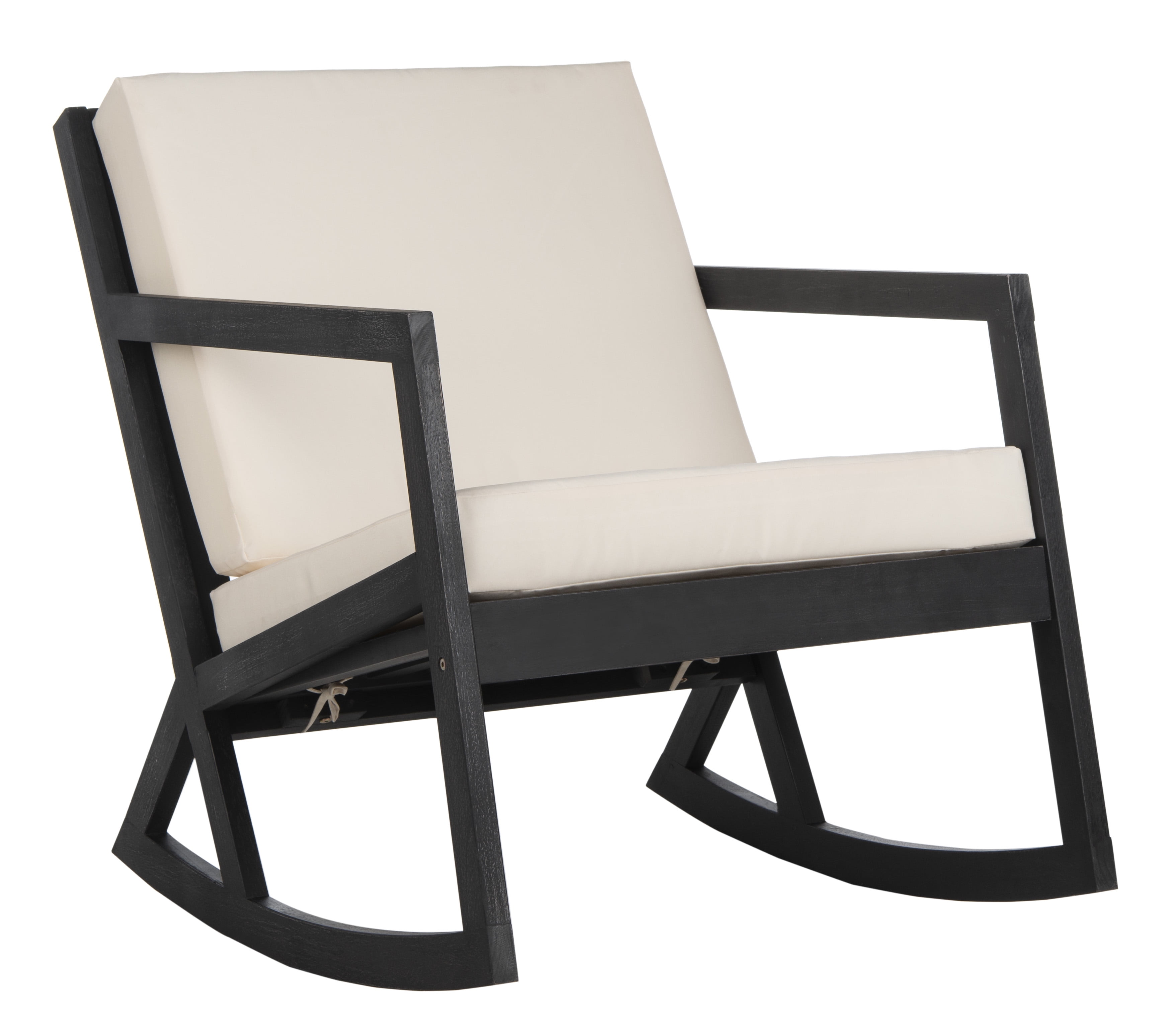 modern outdoor rocking chair black