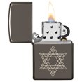 thumbnail image 3 of Zippo Star of David Design Black Ice Pocket Lighter, 3 of 6