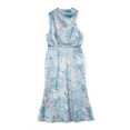 thumbnail image 3 of Lamuusaa Women Summer Casual Long Dress Tie-Up Sleeveless Satin Dress Fashion Beach Party Dress, 3 of 9