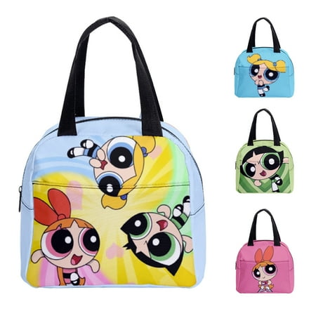 

Multi-Function Powerpuff Girls Thermal Lunch Bags Food Storage Handbags School Work Lunch Bag Picnic