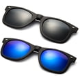 thumbnail image 2 of Newbee Fashion - Polarized Clip-On Flip Up Metal Clip Sunglasses Multi Purpose Flash Polarized Lenses (Glasses not included), 2 of 3