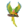 thumbnail image 1 of Decoración de pared de loro, estatua de loro colgante de resina vívida, adorno de pájaro para jardín, Patio, césped, verde, 1 of 14