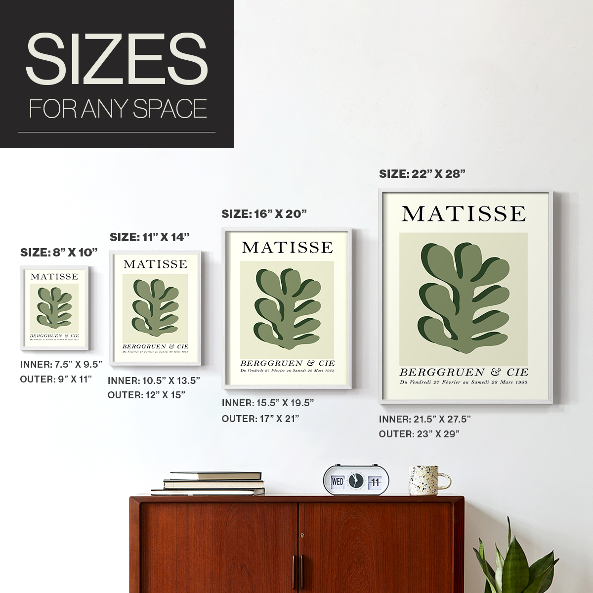 Matisse CCLXXXII in Solid Wood 8 x 10 Framed Print