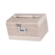 thumbnail image 5 of Caja de joyería grande Perfecl organizador de pendientes Beige, 5 of 8