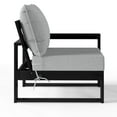 thumbnail image 4 of WestinTrends Montara Outdoor Patio HDPE Right Arm Facing Sectional Corner Chair with Patio Cushions, Black/Light Gray, 4 of 15