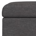 thumbnail image 4 of Simpli Home Owen 36" W Square Coffee Table Storage Ottoman in Slate Gray Linen Look Fabric, 4 of 11