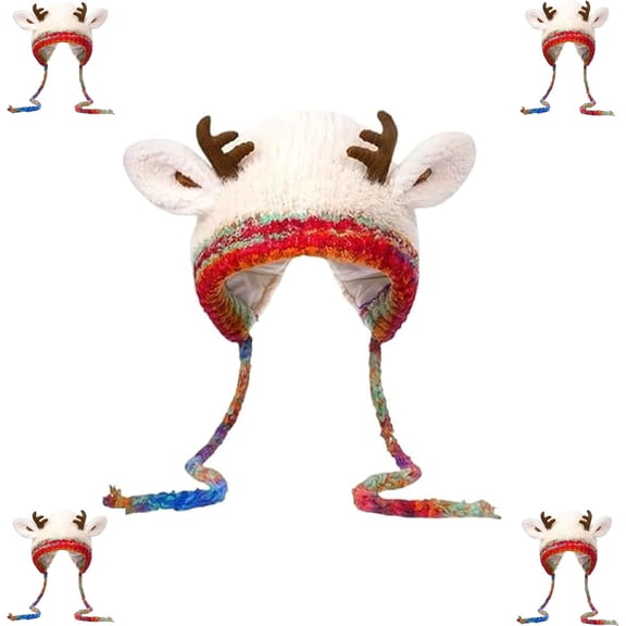 Creative Antler Hat & Bag 2-in-1 Festive Christmas Antler Hat