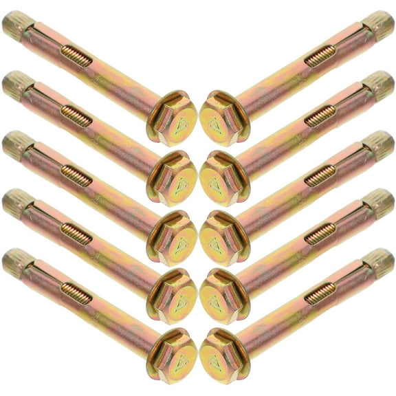 RENACLIPY  10pcs Carbon Steel Concrete Expansion Screws DIY Fixing Kit 3.3×0.7×0.7in
