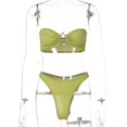 thumbnail image 1 of Traje de baño Macarena de dos piezas para mujer cintura alta verde, 1 of 8