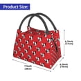 thumbnail image 3 of Vsdgher Bulldog Red Print Insulated Reusable Bags with Sturdy Zipper and Handles, Foldable Totes for Hot or Cold Food Bring or Delivery, 3 of 8