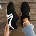 thumbnail image 6 of Domzle Women's Fashion Sneakers Low Profile Thin Sole Lightweight Comfortable Casual Walking Shoes Trending Retro Athletic Workout Black -BU47, 6 of 9