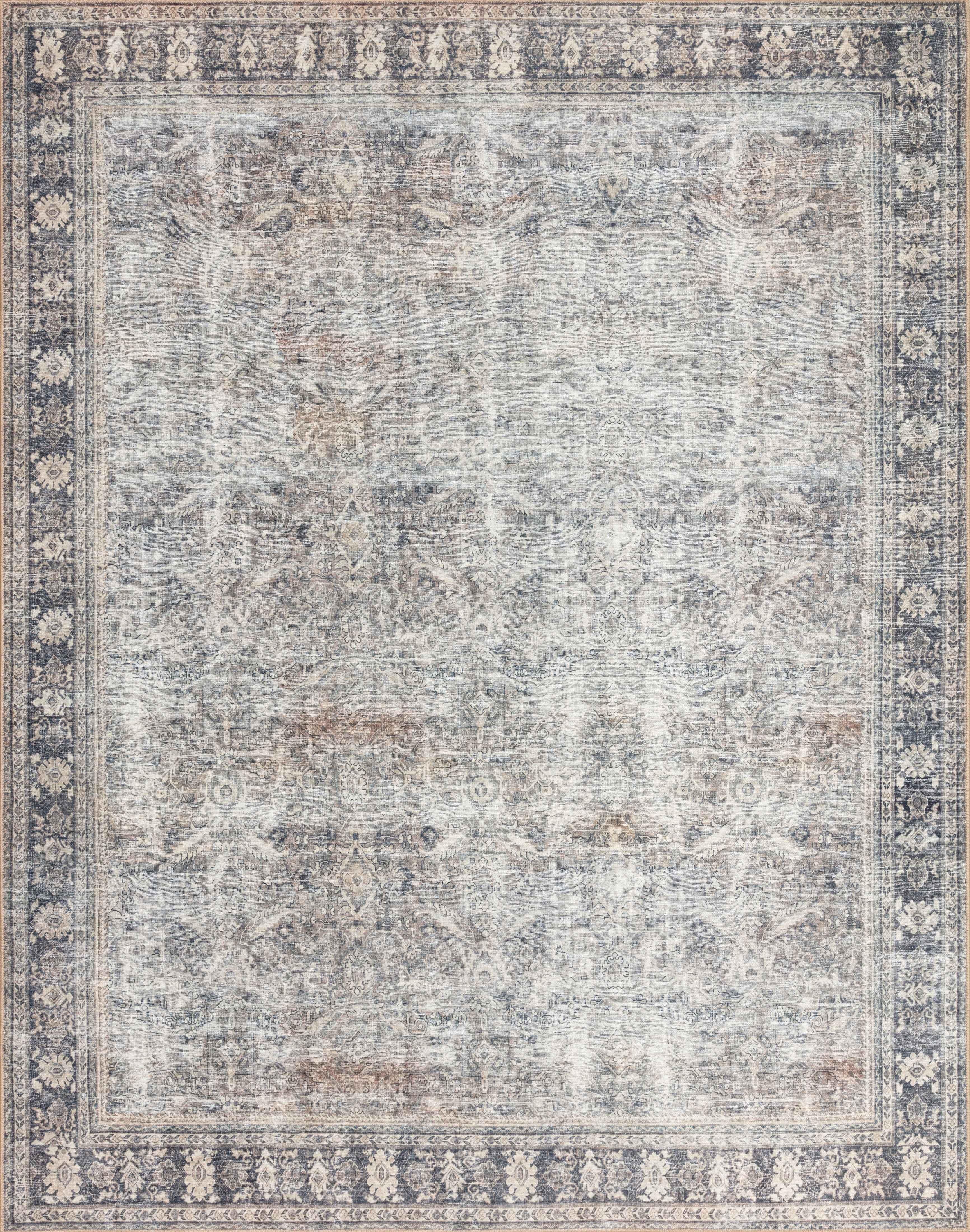 WYN-07 Grey, Charcoal 2-3" x 3-9" Size Rug