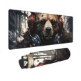 thumbnail image 2 of Xecao Urban Bear With Headphones for Mouse Pad - Waterproof Extended Contour Mouse Mat, Large Gaming Mousepad Laptop Keyboard Mat with Non-Slip Rubber Base, 2 of 8