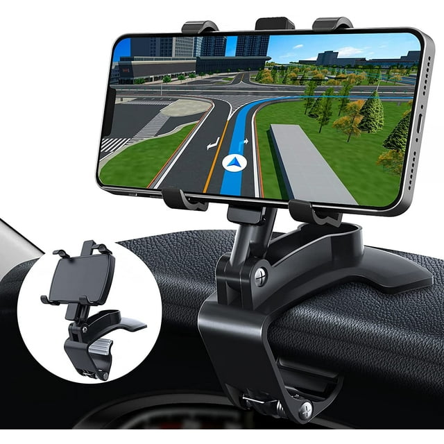 Soporte para teléfono móvil para coche, soporte para teléfono móvil para coche, soporte para teléfono móvil para coche ajustable y giratorio de 360 grados para teléfonos inteligentes de 3 a
