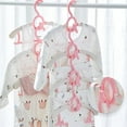 thumbnail image 6 of EUZODNAK Baby Hangers for Closet, Non-Slip 11"-14" Adjustable Infant Clothes Hanger for Nursery, 0-18yrs Plastic Kid Hanger Clothing Organizer, Children Pink Plastic Rack for Newborn Toddler Coat, 6 of 7