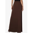 thumbnail image 2 of TheMogan Women's S~3X Drawstring Waist Pocket Drapey Jersey A-Line Long Maxi Skirt, 2 of 7
