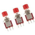 thumbnail image 1 of LOVIVER 3 Pièces 6mm Bouton de Réinitialisation du Commutateur DS-612 Bouton de Réinitialisation du Capuchon Rouge C-NO-NC, 1 of 8