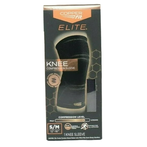Copper Fit Manchon de Genou de Compression Élite, 2 Pack (Petit/moyen)