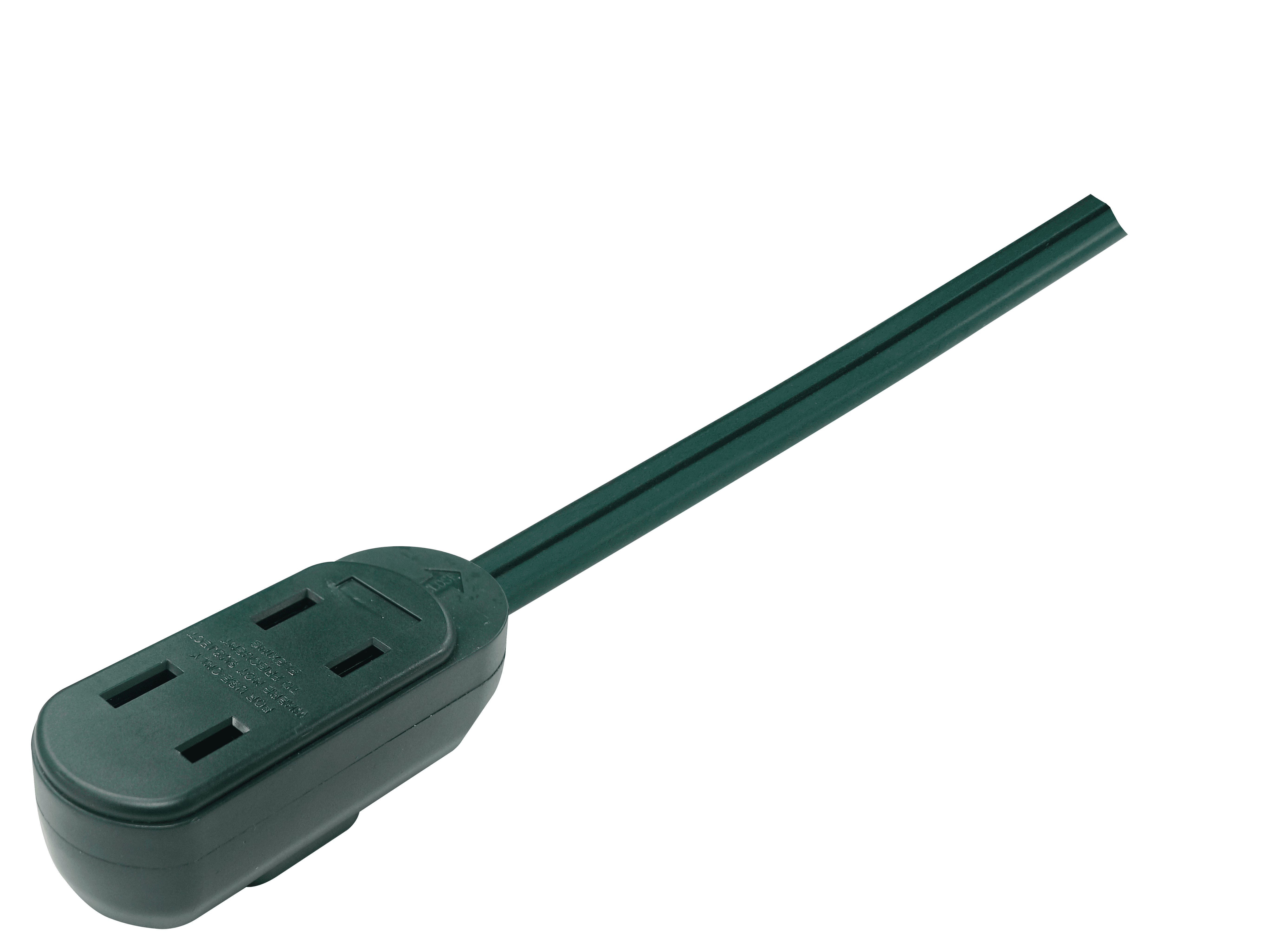 Hyper Tough 6 ft 16 AWG Green Indoor Household Extension Cord with 3 Polarized Outlets, 13 Amps