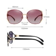 thumbnail image 4 of Gafas de sol polarizadas para mujer, protección UV4, estilo clásico, extragrandes. rojo, 4 of 4
