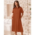 thumbnail image 4 of Zeagoo Womens Summer Dress Short Sleeve Casual Summer Sunress Tunic Dress Cover up with Pockets, 4 of 5