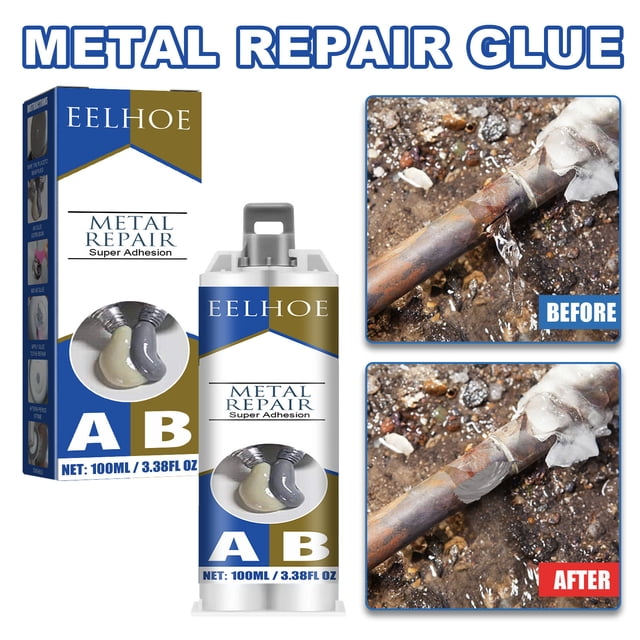 Xihbxyly Pegamento para Reparación de Metales, Resistente Al Calor Industrial, Adhesivo Fuerte para Soldadura En Frío, Resistencia a Altas Temperaturas, Restauración Multisuperficie, Fácil Aplicación