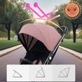 thumbnail image 3 of Yabanana Baby Stroller, Foldable Lightweight Baby Stroller Travel Pushchair for 0-5 years old babies. Pink, 3 of 6