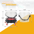 thumbnail image 4 of Magshion Car Washing Bucket Pulley with 360 Degree Casters, Bucket Dolly with Insert Grit Trap & Seatable Lid, 300lbs Weight Capacity, Transparent, 4 of 9