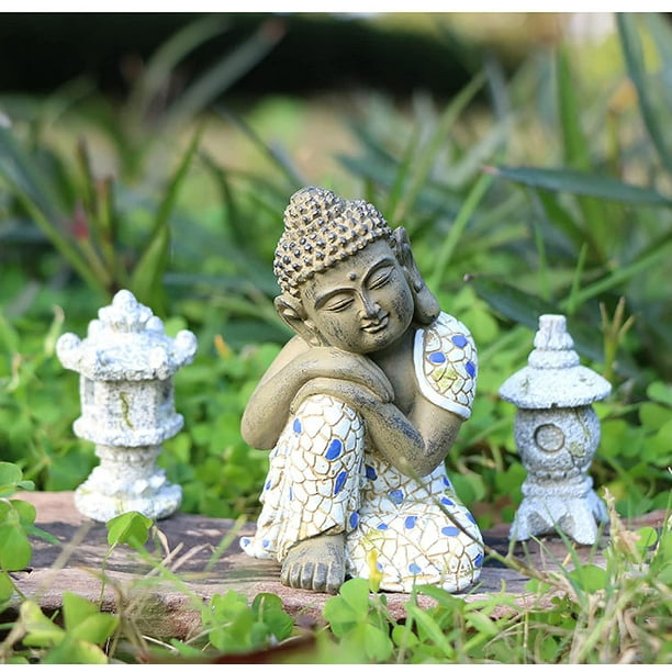 Small Meditating Buddha Statue,Mini Zen Buddha Garden Statues