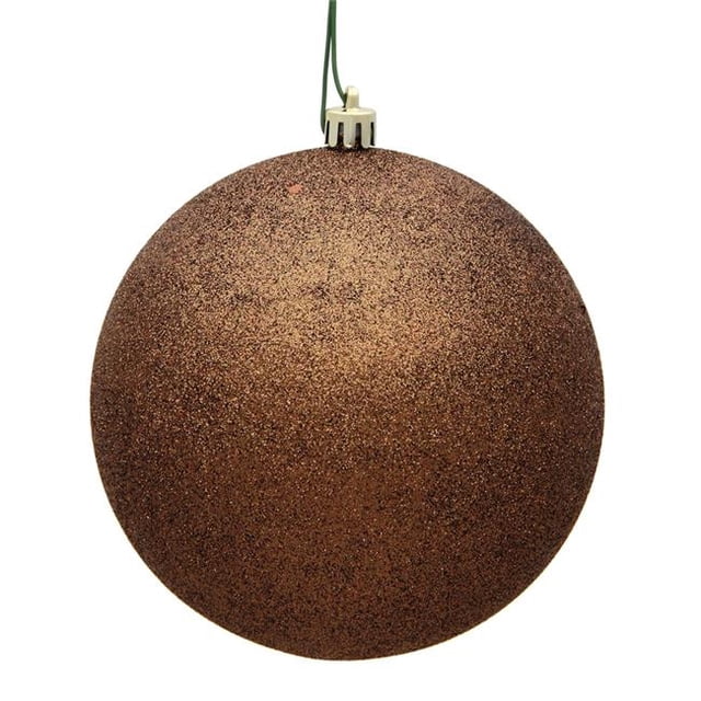 Vickerman N590776DG 2.75 in. Mocha Glitter Christmas Ornament Ball - 12 per Bag