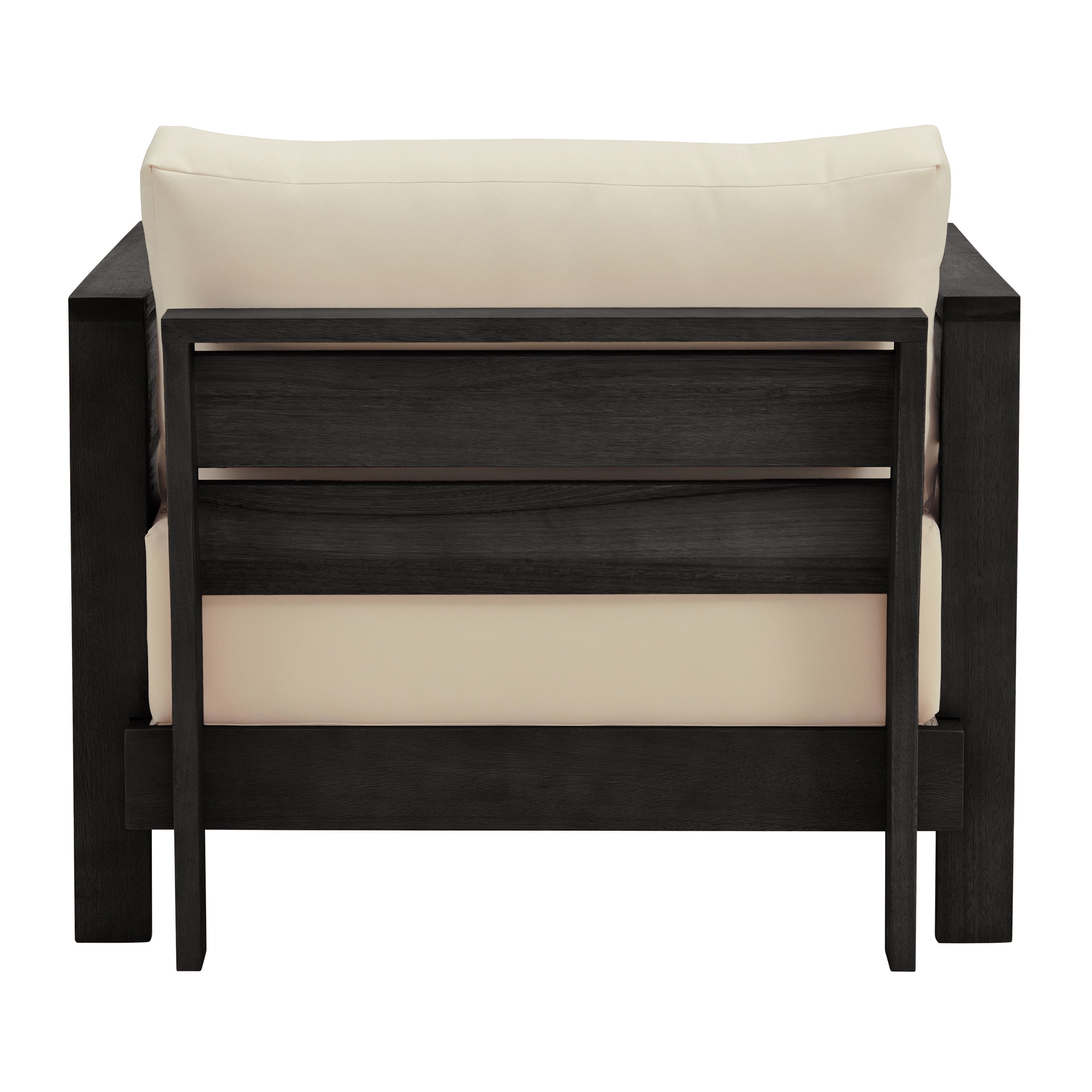 Alaterre Furniture Barton Weather-Resistant Wood Outdoor Patio Chairs Set of 2 (Black)