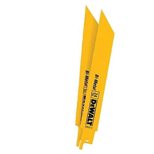 Dewalt Accessories DW4813-2 2-Pk., 6-In. 24-TPI Bi-Metal Reciprocating Saw Blade