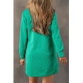 thumbnail image 2 of Women's texture quarter zip long sleeve mini dress 97% polyester 3% elastane fabric for soft stretch chic everyday, 2 of 11