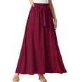 thumbnail image 5 of Cueply Long Skirts for Women Summer Maxi Skirt Elastic High Waist Tie Fashion Beach Dress with Pockets, 5 of 7