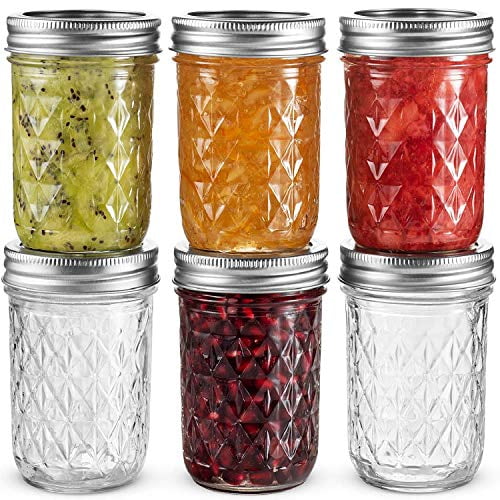 Ball Regular Mouth Mason Jars 8 oz [6 Pack] Ball Jelly Jars with Lids 8 ...