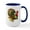 White/Navy Inside, variant on CafePress - Thanksgiving Wild Turkey Large Mug - 15 oz Ceramic Large White Novelty Mug
