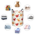 thumbnail image 3 of Lsque Flower Chicken pattern Laundry Hamper Basket, Tall Woven Rope Hamper Basket for Clothes, Lightweight Storage Basket, Collapsible Waterproof-Medium, 3 of 8