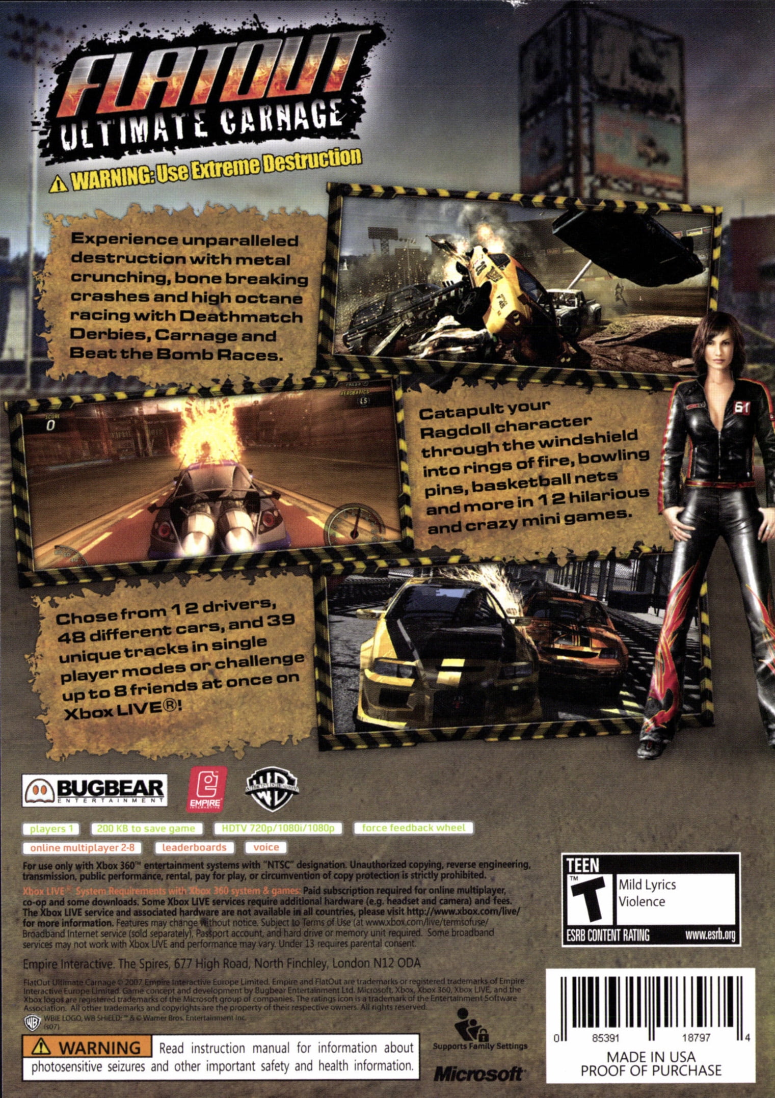 xbox 360 flatout ultimate carnage cheat codes