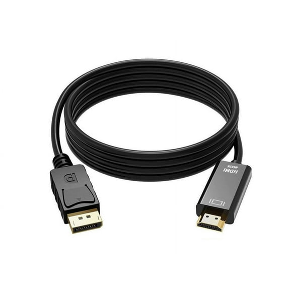 1.8M Display Port DP To HDMI Male AV Cable Adaptor HDTV LCD PC Laptop 4K*2K DisplayPort Latching Male Displayport to HDMI Cable(black)