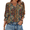 Multicolor MZ721, variant on Zeagoo 3/4 Length Sleeve Floral Shirts for Women Boho Tops V Neck Blouses Fashion Casual Tunic Loose Fit Tee Tops