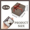thumbnail image 2 of 12 Pcs Watch Box with Pillow 3.23x3.46x2.19 Inch Wristwatch Gift Case Box Bowknot Square Cardboard Watch Boxes for Wrist-Cuff Watch Jewelry Presents Bracelets Coconut Brown, 2 of 9
