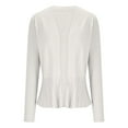 thumbnail image 5 of Feancey Ribbed Knit Shrug Cardigans for Women Lightweight Cropped Open Front Sweaters Fall Dressy Casual Office Sweater Jackets Tunic Cardigan Top Outwear Deal of The Day Clearance White S, 5 of 7