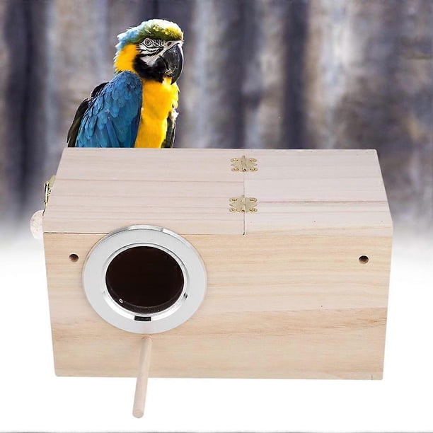 Quality Wooden Bird Nest Pet Breeding Box Parrot Accessories (Left Opening)