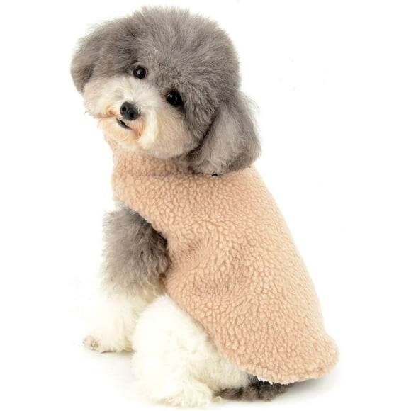 Sherpa Fleece Small Dog Clothes for Boys Girls Winter Puppy Cat Coat Soft Vest Sweater Warm Jacket Chihuahua Yorkshire Terrier Apparel Cute Halloween Christmas Costume Clothing