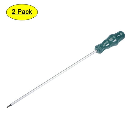 

Uxcell T15 Magnetic Torx Screwdriver 11.8 CR-V Round Shaft Non-Slip Green TPU Handle 2 Pack