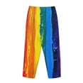 thumbnail image 5 of Sigee Rainbow Colored Print Women's Soft Pajama Pants - Breathable and Comfortable Lounge Sleep Bottoms with Elastic Waistband and Pockets-XX-Large, 5 of 9
