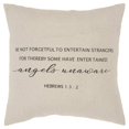 thumbnail image 3 of Rizzy Home Sentiment, Cotton, Square Poly Filled Decorative Throw Pillow, 20" x 20", Natural, 3 of 5