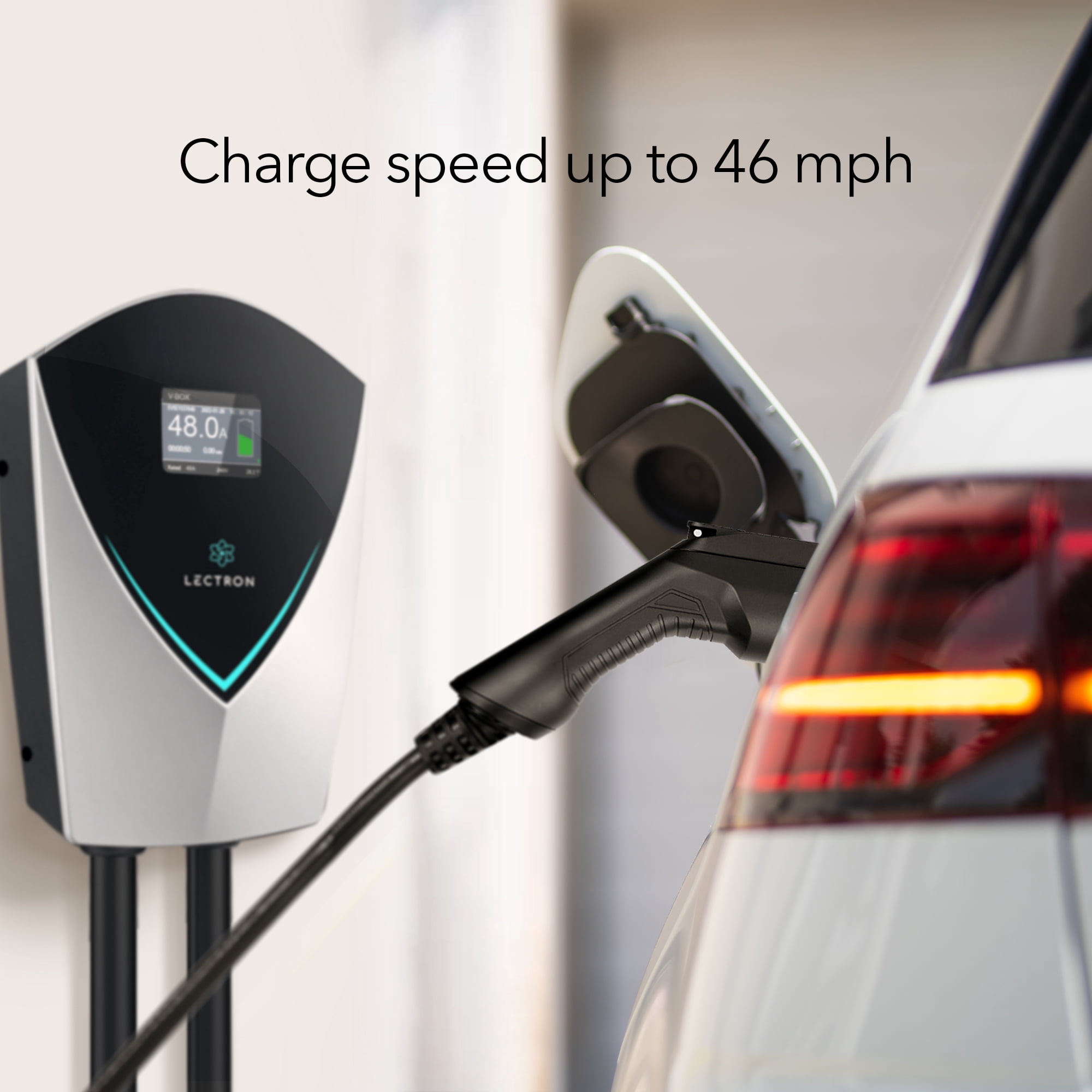 Lectron V-Box 48A Level 2 EV Charging Station (240V) for J1772 EVs