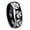 Black 2 Tone Polish Edge, variant on Multiple Anchor Dome Gold Plated Tungsten Men Ring 10MM